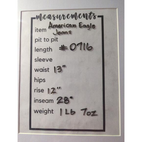 American Eagle Stretch Jeans Medium Wash Distressed Woman's Size 4 Long - Picture 14 of 15